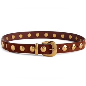 NWT Madewell Studded Western Leather Belt Soft Mahogany Sz XXL